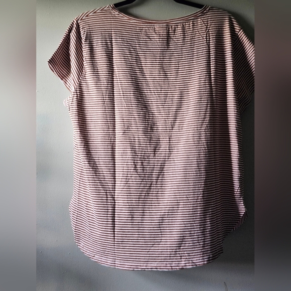 H&M Pink and White Cuffed Sleeve T-Shirt - Picture 5 of 5